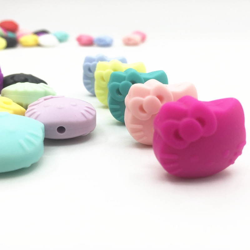 DIY Kitten Pacifier
 Silicone hello kitty Teether Baby DIY Crafts Set Pacifier