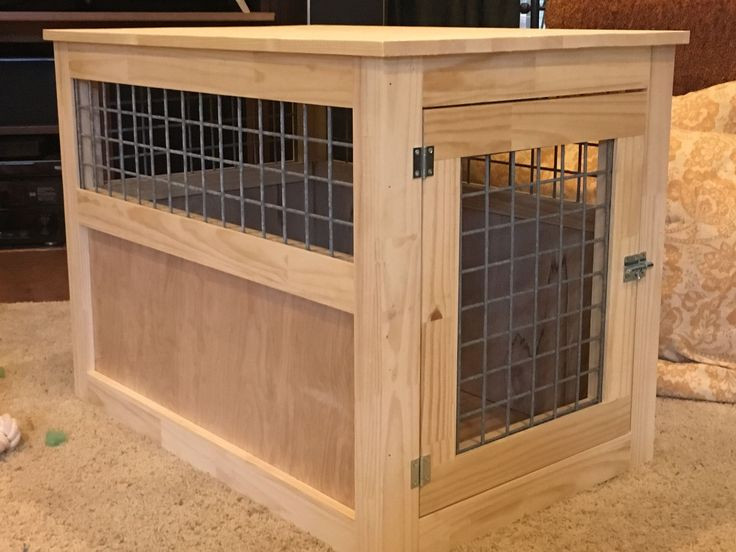 DIY Large Dog Crate
 Slightly altered large dog kennel end table