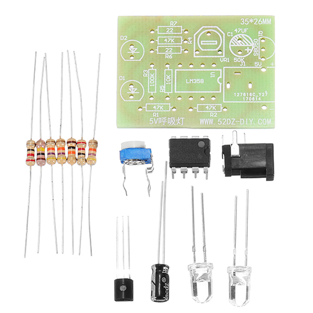 DIY Led Kits
 5pcs 5V Breathing Light Kits DIY LED Flash Kit Blue