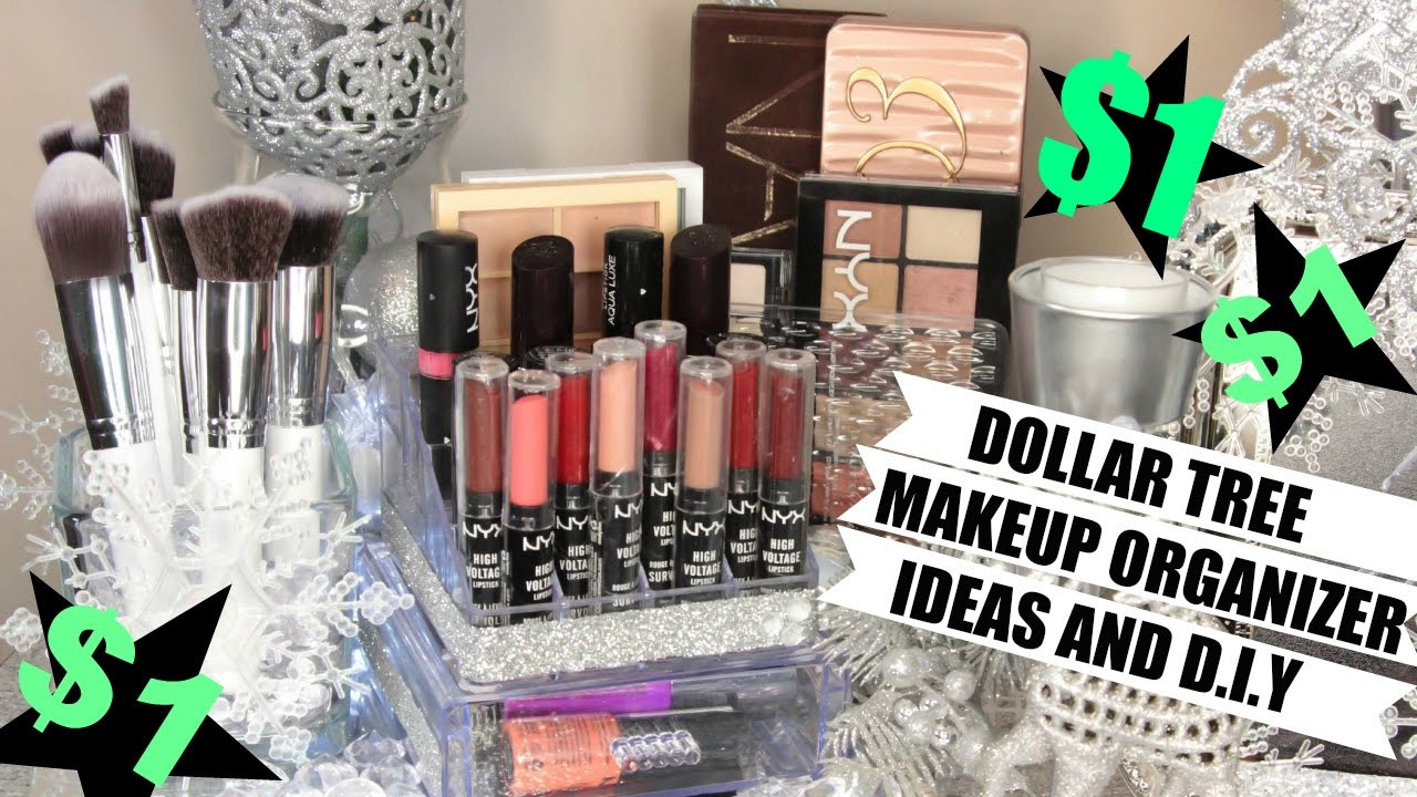DIY Makeup Organization
 $1 Makeup Organizers Dollar Tree Ideas and D I Y