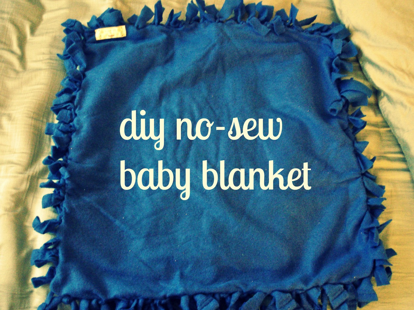 DIY No Sew Baby Blanket
 diy no sew baby blanket