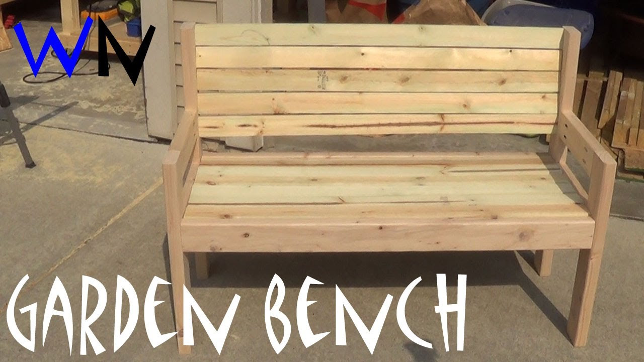 DIY Outdoor Bench With Back
 Building a Garden Bench