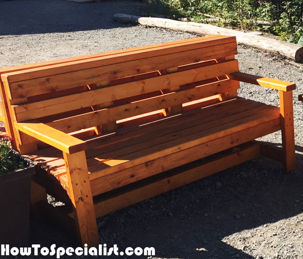 DIY Outdoor Bench With Back
 DIY Outdoor Bench