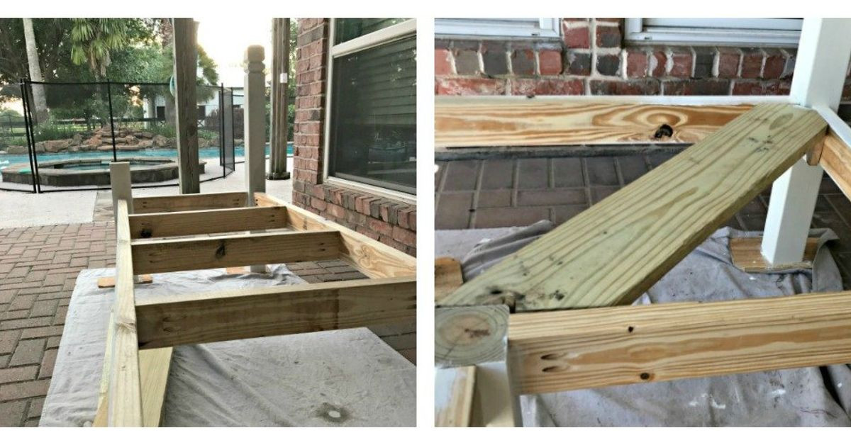 DIY Outdoor Bench With Back
 L Shaped DIY Outdoor Bench