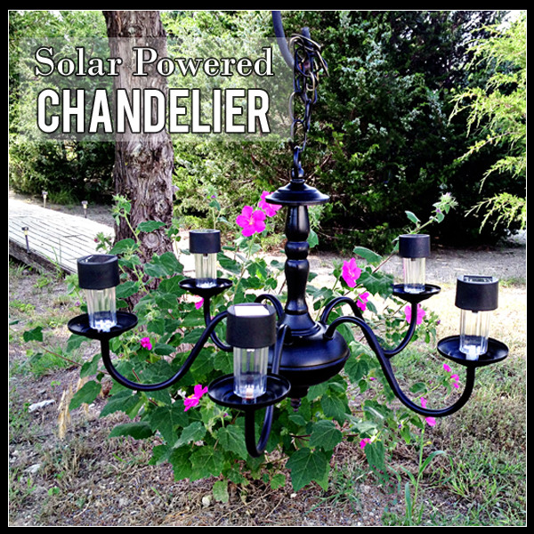 DIY Outdoor Chandelier With Solar Lights
 Solar Powered Chandelier