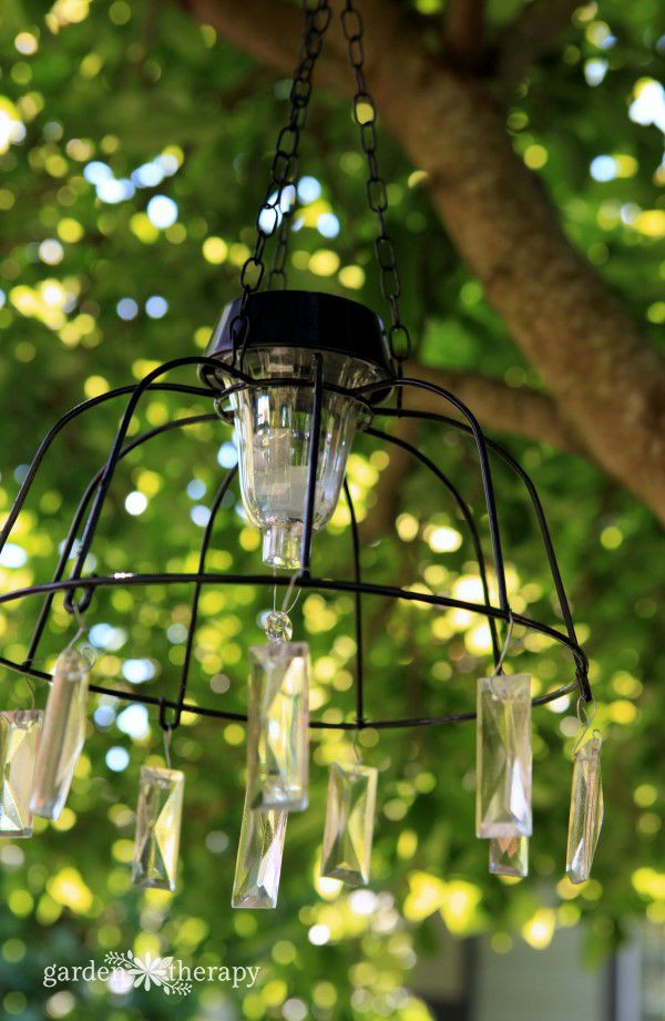DIY Outdoor Chandelier With Solar Lights
 Fairy Light Project DIY Solar Light Chandelier