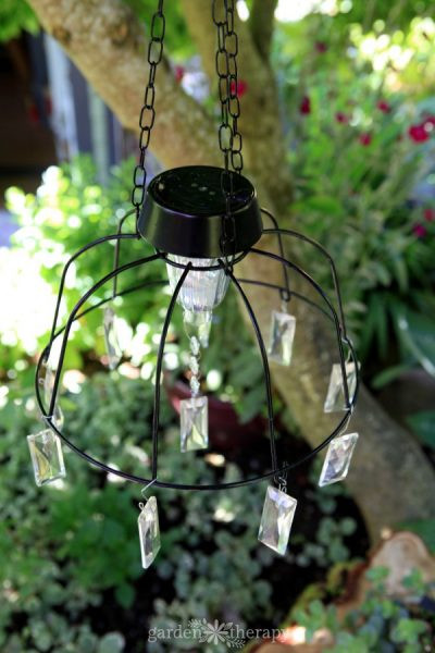 DIY Outdoor Chandelier With Solar Lights
 Garden Therapy Better Living Through Plants