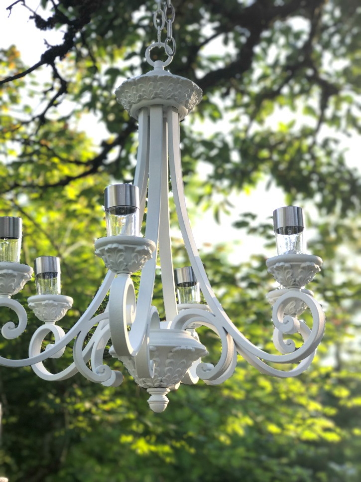 DIY Outdoor Chandelier With Solar Lights
 DIY Solar Light Hanging Chandelier Hallstrom Home