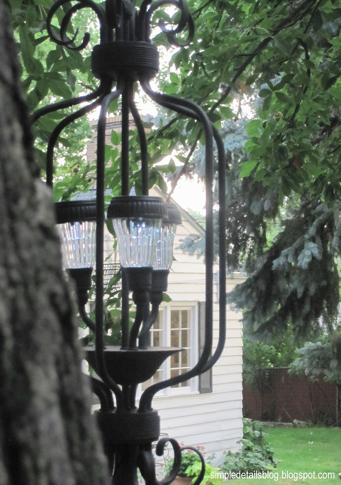 DIY Outdoor Chandelier With Solar Lights
 Simple Details diy outdoor solar chandelier