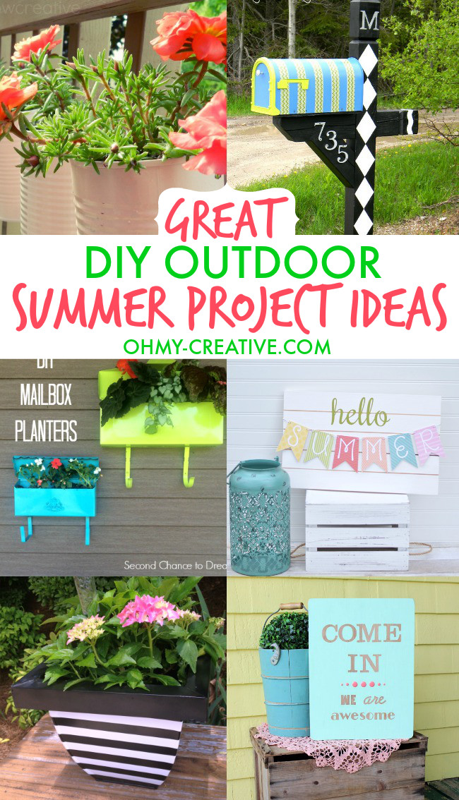 DIY Outdoor Decor Ideas
 Great DIY Outdoor Summer Project Ideas Oh My Creative