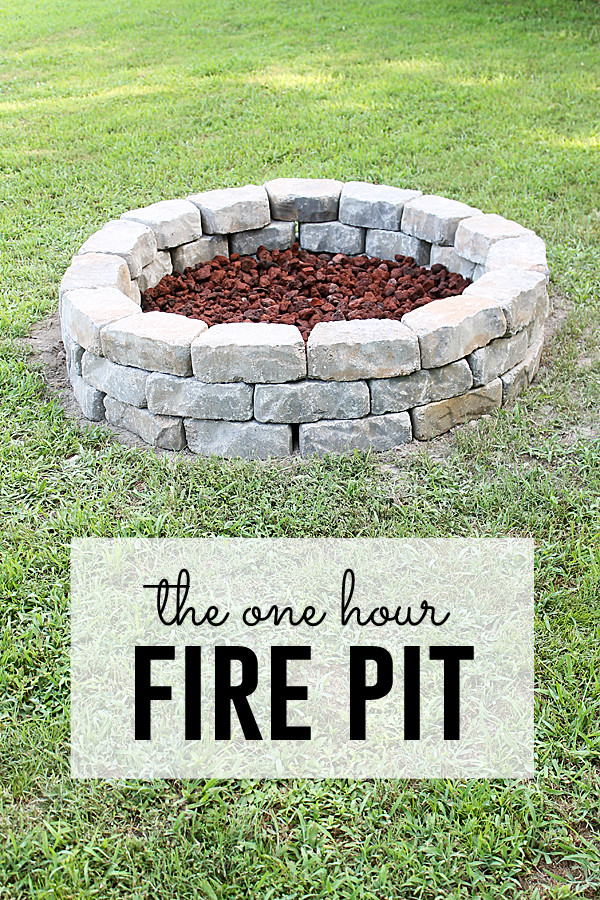 DIY Outdoor Fire Pits
 Fire Pit Project you can do in one hour