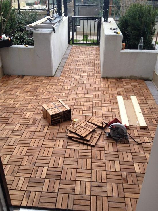 DIY Outdoor Flooring
 DIY Outdoor Patio Decking with Ikea Platta Chris Breikss