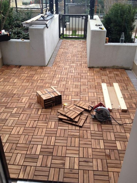 DIY Outdoor Flooring
 DIY Outdoor Patio Decking with Ikea Platta