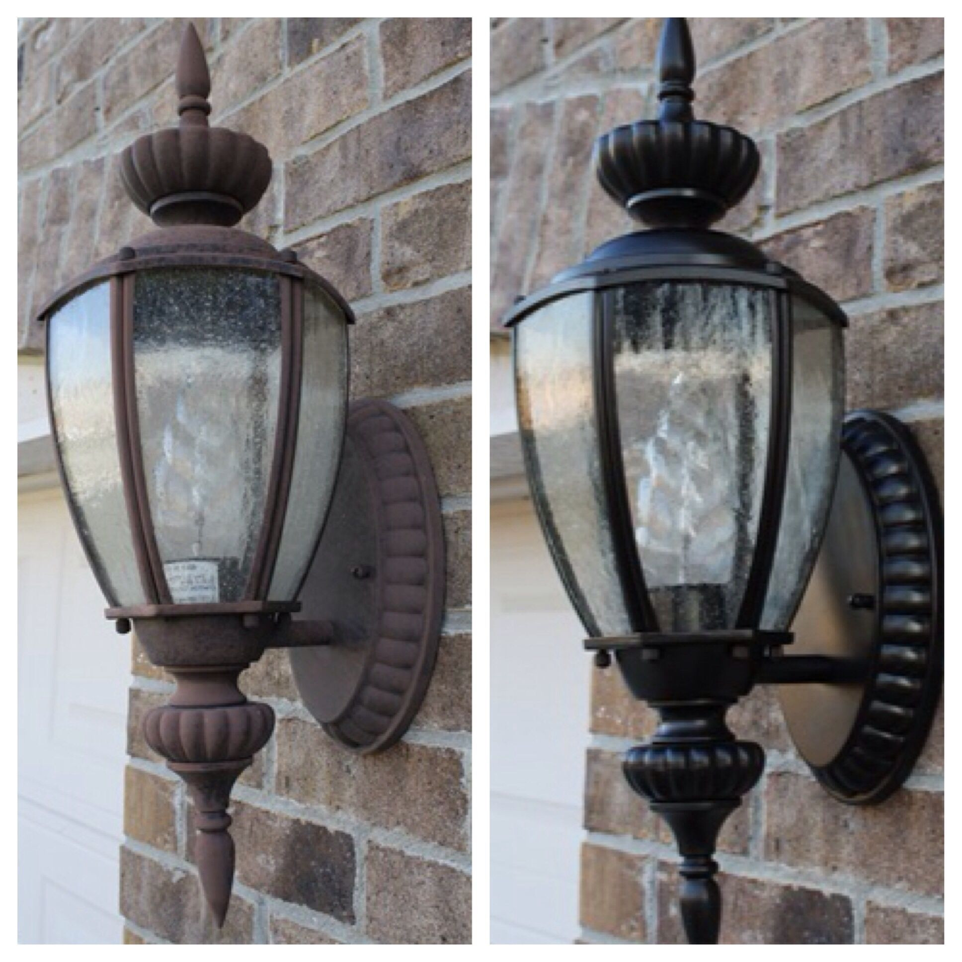 DIY Outdoor Light Fixture
 Making the old look new again with spray paint