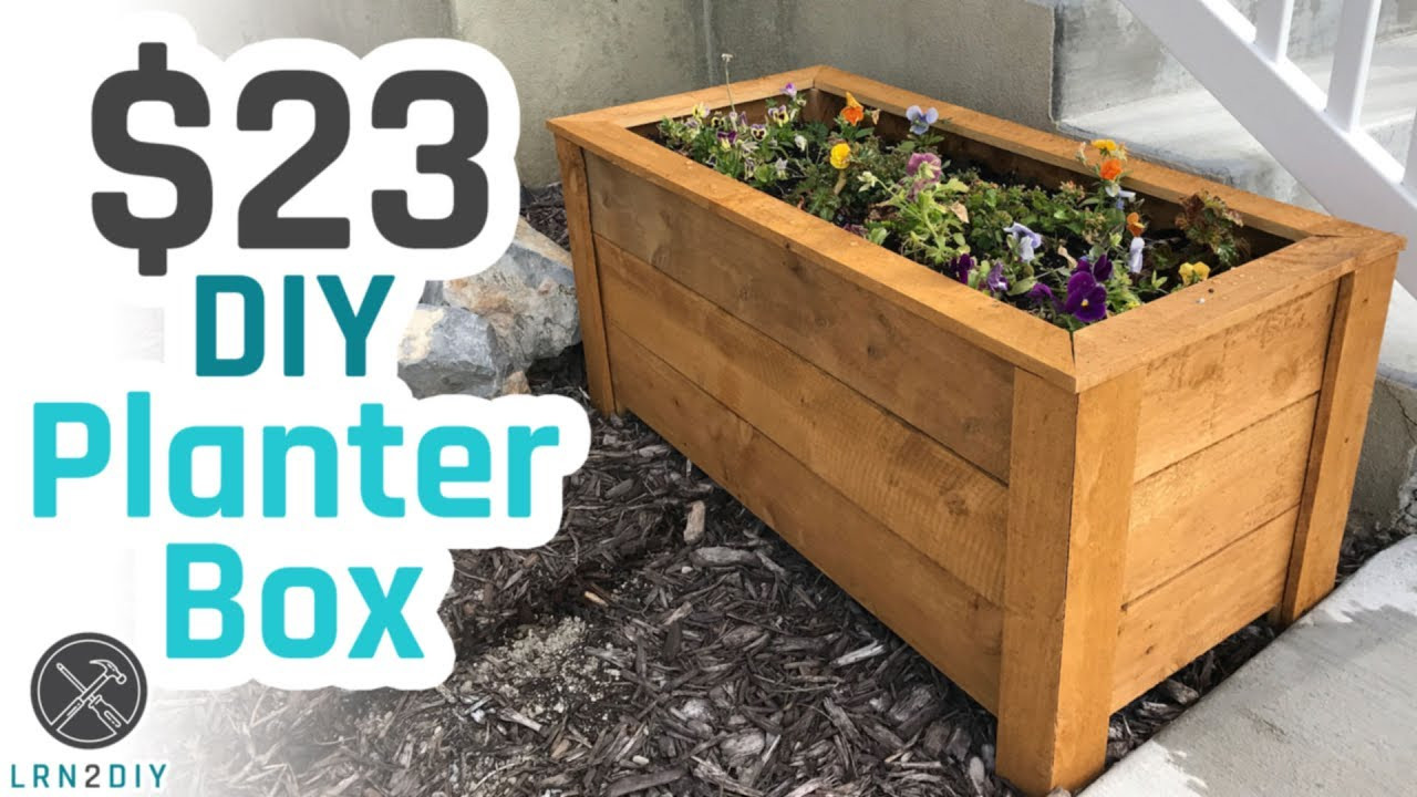 DIY Outdoor Planter Box
 $23 DIY Planter Box