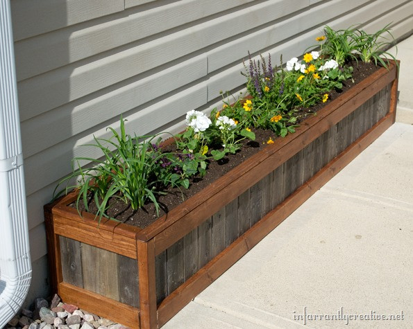 DIY Outdoor Planter Box
 “Something Old Something New” Planter Box Infarrantly