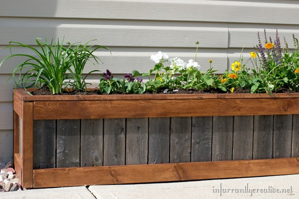 DIY Outdoor Planter Box
 “Something Old Something New” Planter Box