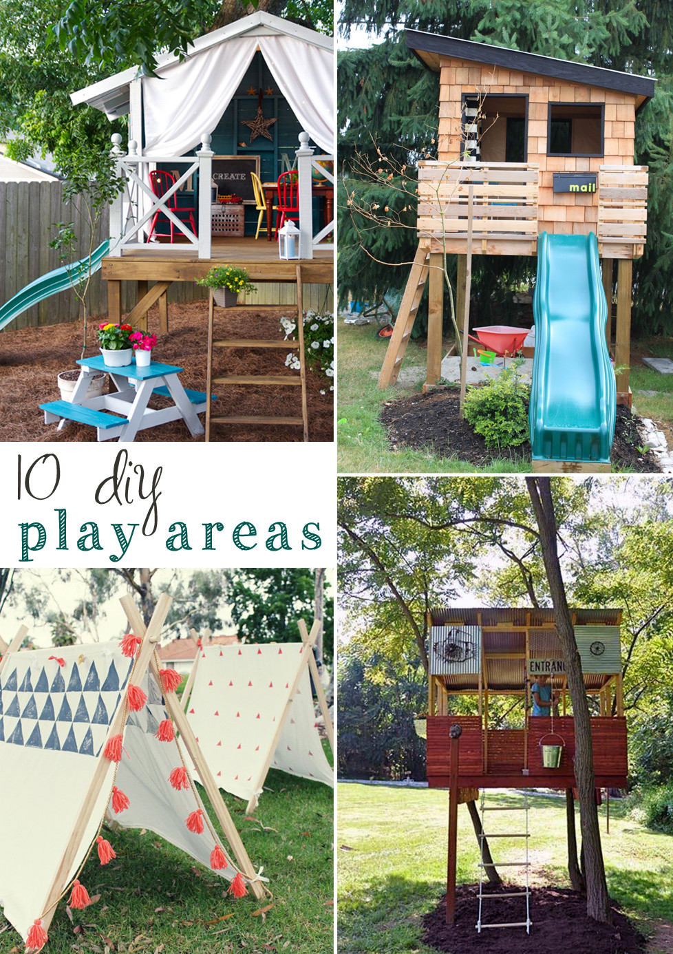 DIY Outdoor Playground
 10 DIY outdoor playsets — Tag & Tibby Design