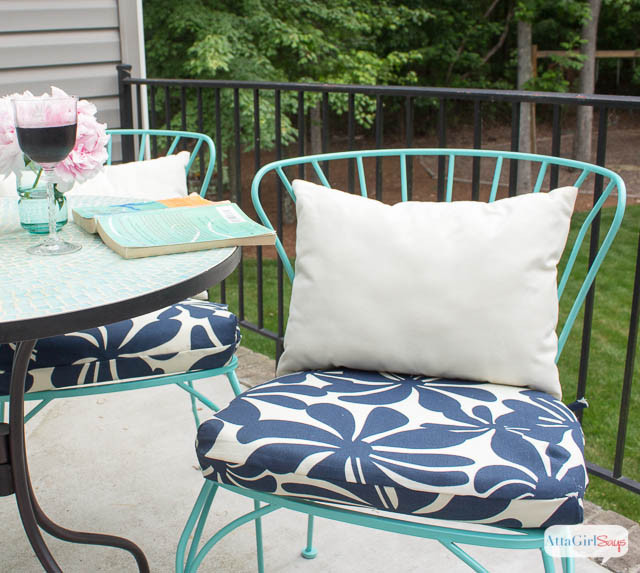DIY Outdoor Seat Cushions
 Porch Makeover Progress DIY Outdoor Chair Cushions Atta