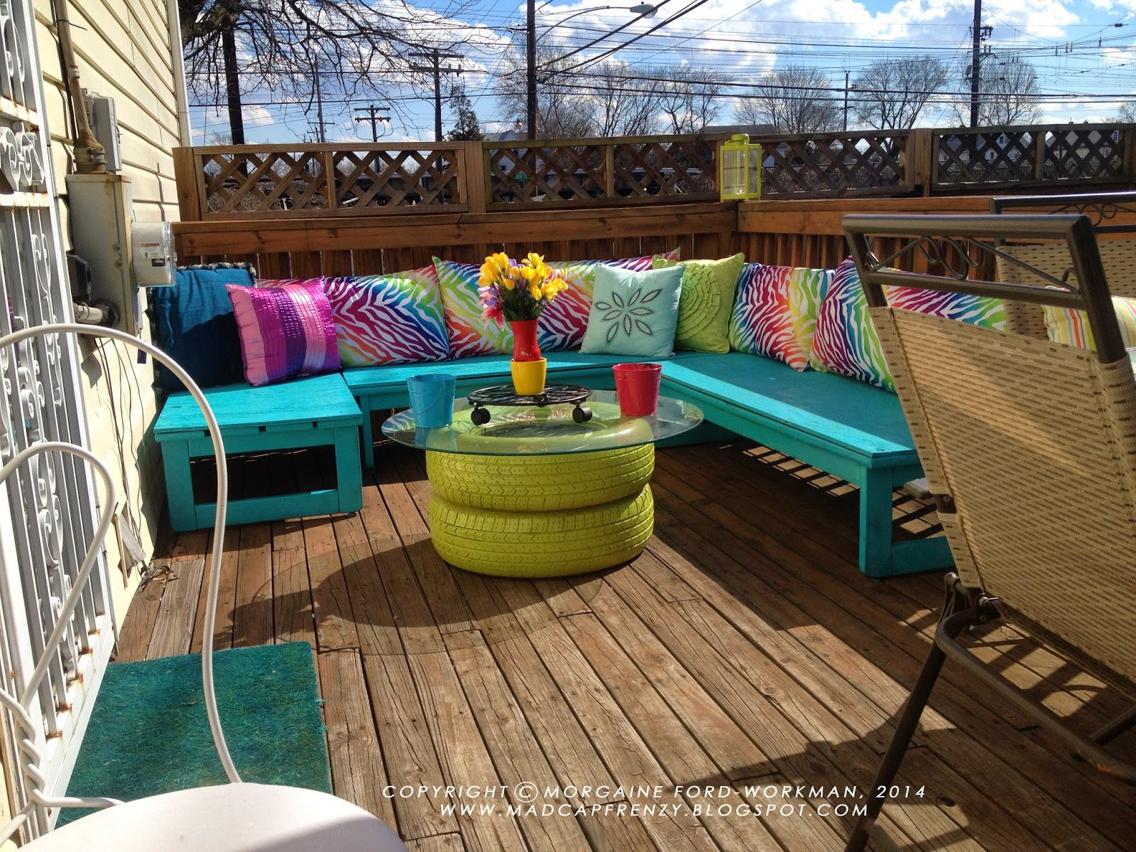 DIY Outdoor Seating Area
 Madcap Frenzy graphic design DIY and everything in