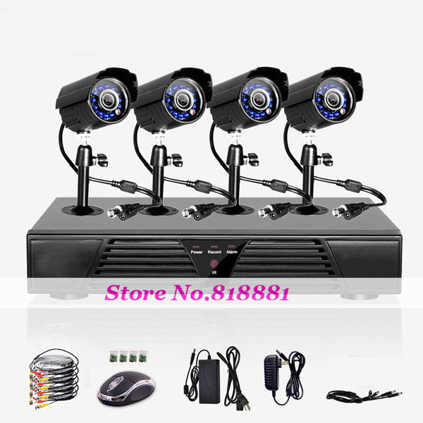 DIY Outdoor Security Camera
 4 Channel DVR Outdoor Home Surveillance Security IR Camera
