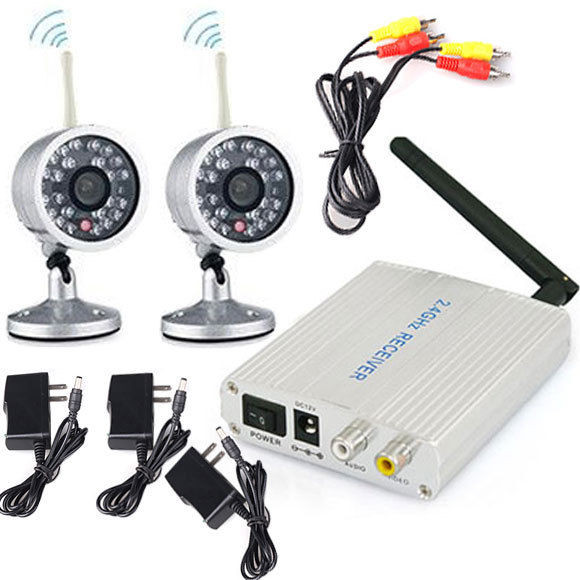 DIY Outdoor Security Camera
 DIY 2 4G Wireless 4CH Home Security CCTV System 2x IR