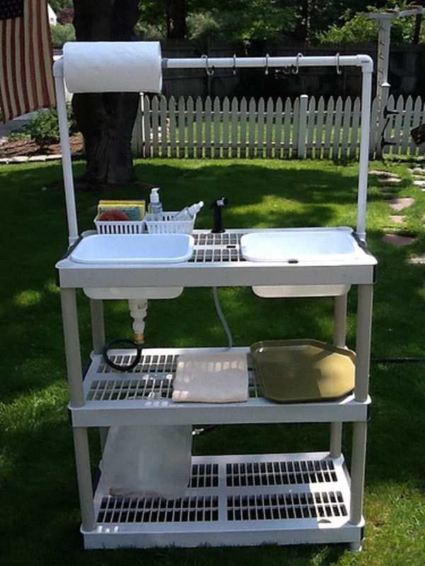 DIY Outdoor Sink Station
 Collapsible Camp Washing Station