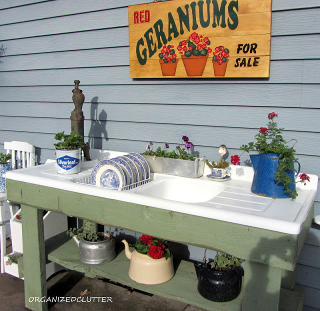 DIY Outdoor Sink Station
 DIY Potting Bench Ideas House of Hawthornes