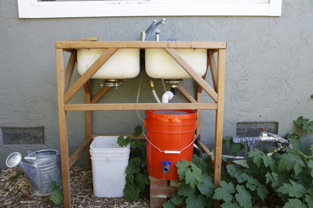 DIY Outdoor Sink Station
 Banyan s End DIY Outdoor Sink Rinse Veggies Save Water