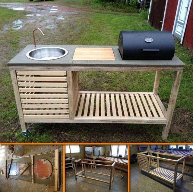 DIY Outdoor Sink Station
 diy portable sink Portable Barbeque Unit Plans