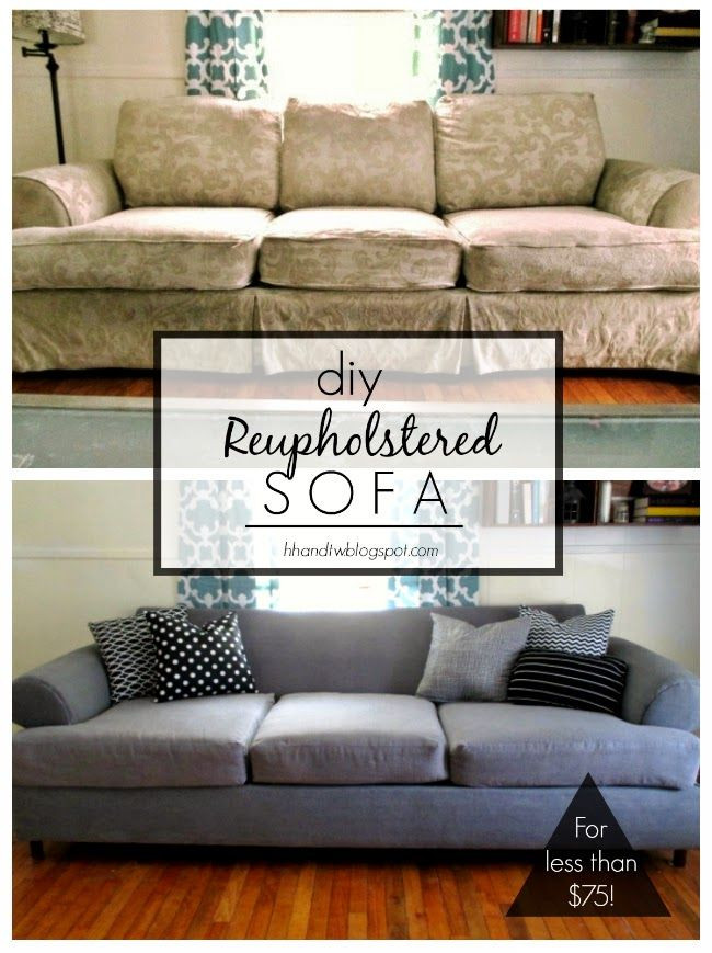 DIY Outdoor Sofa Cushions
 DIY couch reupholster with a painter s drop cloth