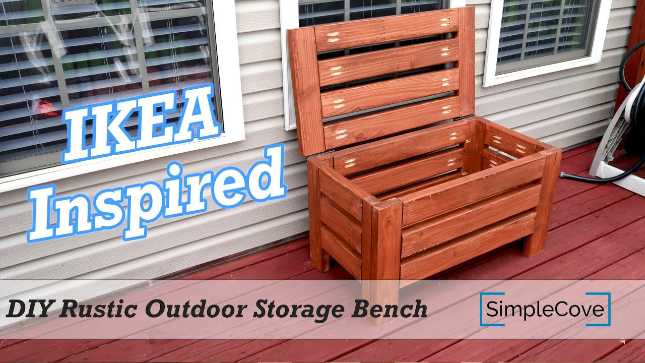 DIY Outdoor Storage Bench
 DIY Rustic Outdoor Storage Bench