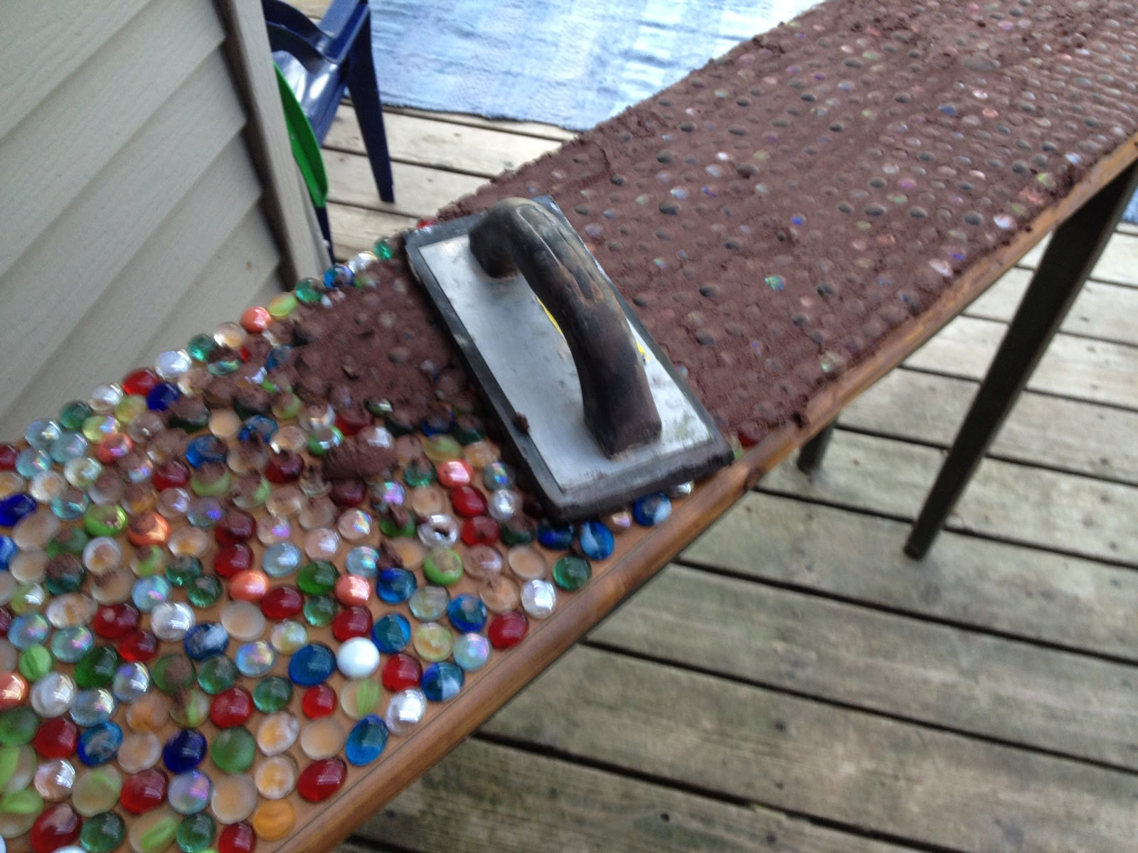 DIY Outdoor Table Top Ideas
 Junk Mail Gems DIY Marble Mosaic Table Top