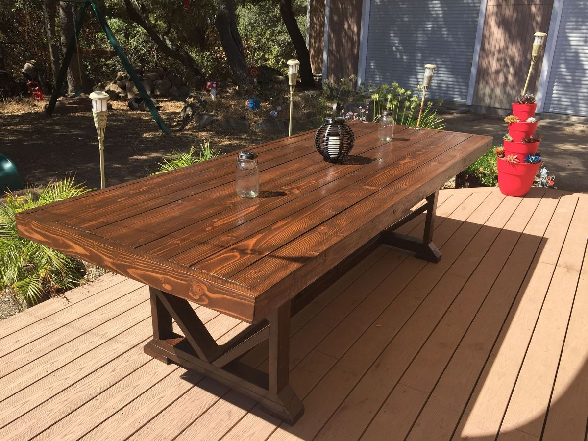 DIY Outdoor Table Top Ideas
 DIY Outdoor Dining Table Seats 10 12
