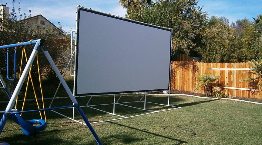 DIY Outdoor Theatre Screen
 "The screen material was perfect I made a frame for it