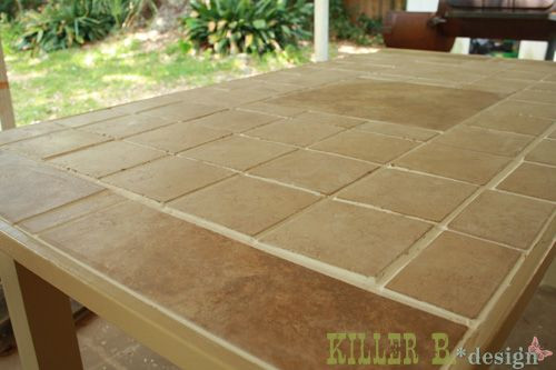 DIY Outdoor Tile Table
 50 best images about Tile top for table on Pinterest