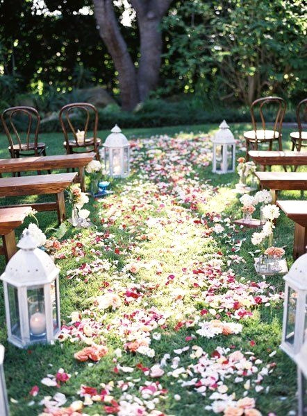 DIY Outdoor Wedding
 50 Best Garden Wedding Aisle Decorations Pink Lover