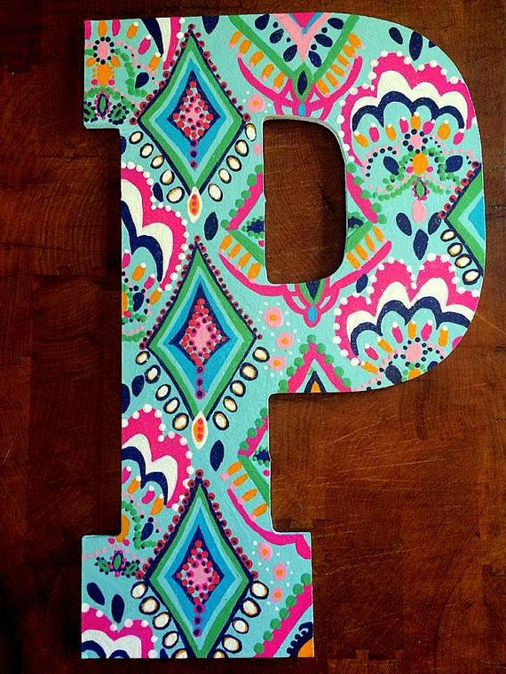 DIY Painting Wooden Letters
 13 Hand Painted Wooden Letters by ThePaintedMonogram on