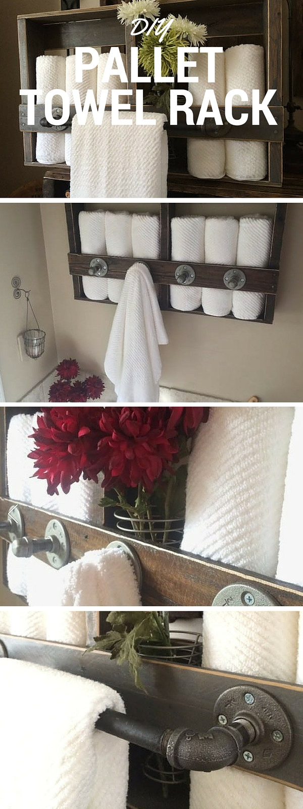 DIY Pallet Towel Rack
 17 Answers To Bathroom Storage Ideas With DIY Diy Crafts