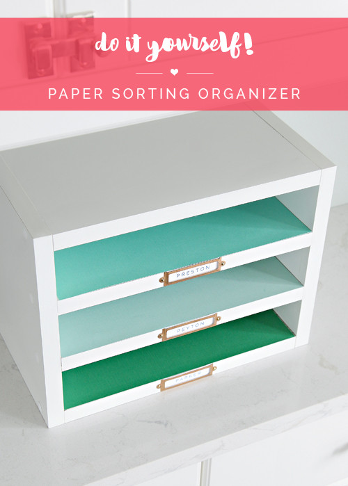 DIY Paper Organizer
 IHeart Organizing Do it Yourself Paper Sorting Organizer