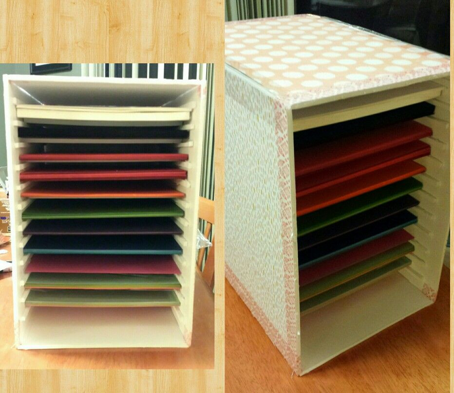 DIY Paper Organizer
 Paper storage DIY made with foam board from craft store a