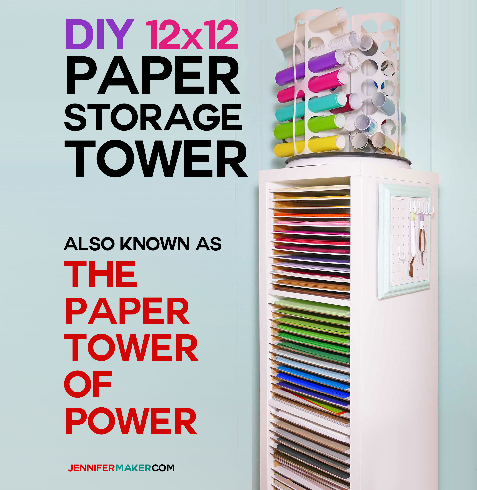 DIY Paper Organizer
 12x12 Paper Storage DIY Vertical Organizer for Scrapbook