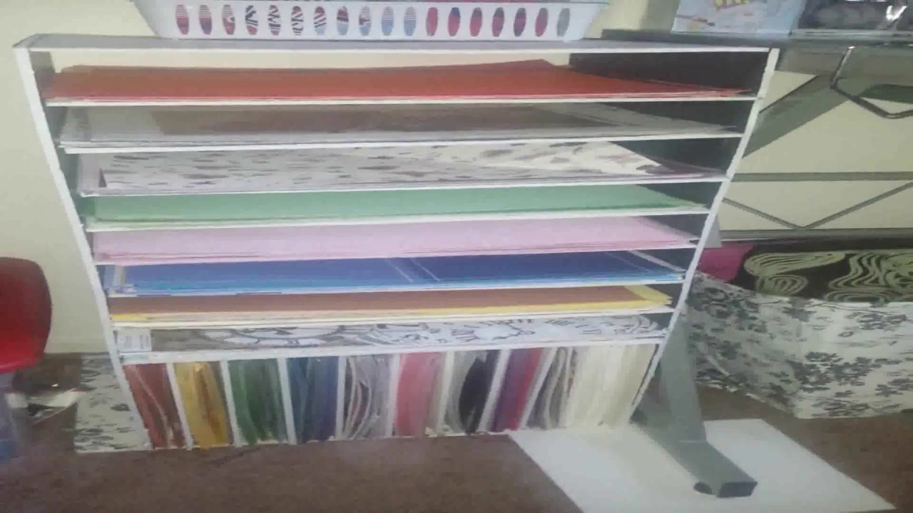 DIY Paper Organizer
 DIY $6 scrapbooks paper storage using items from the