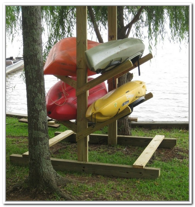 DIY Plan For A Wooden Canoe Rack
 Kayak Storage Rack Homemade Miscellanous