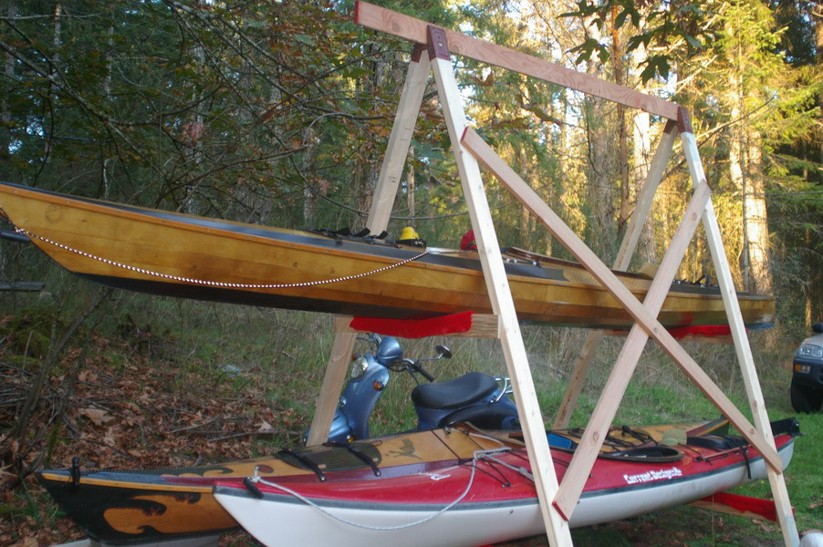 DIY Plan For A Wooden Canoe Rack
 Kayak Rack Essay