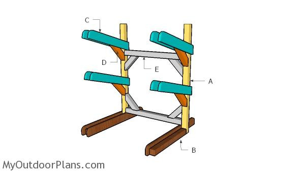 DIY Plan For A Wooden Canoe Rack
 Kayak Rack Plans MyOutdoorPlans
