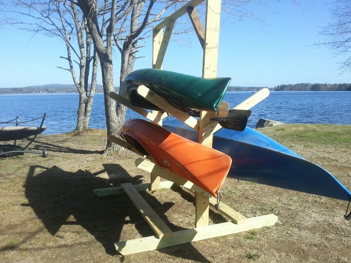 DIY Plan For A Wooden Canoe Rack
 Kayak rack DIY Pinterest
