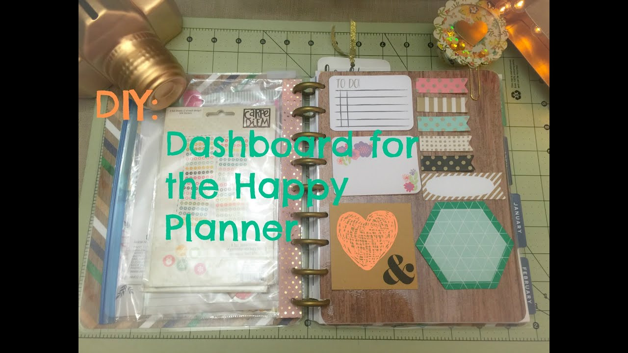 DIY Planner Dashboard
 DIY Dashboard for the Happy Planner