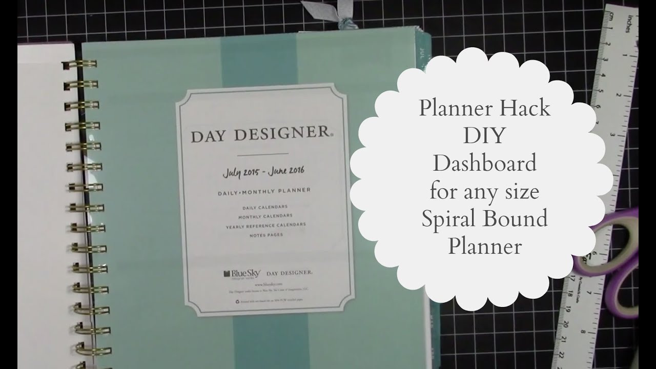 DIY Planner Dashboard
 PLANNER HACK DIY Dashboard for any Spiral Bound Planner
