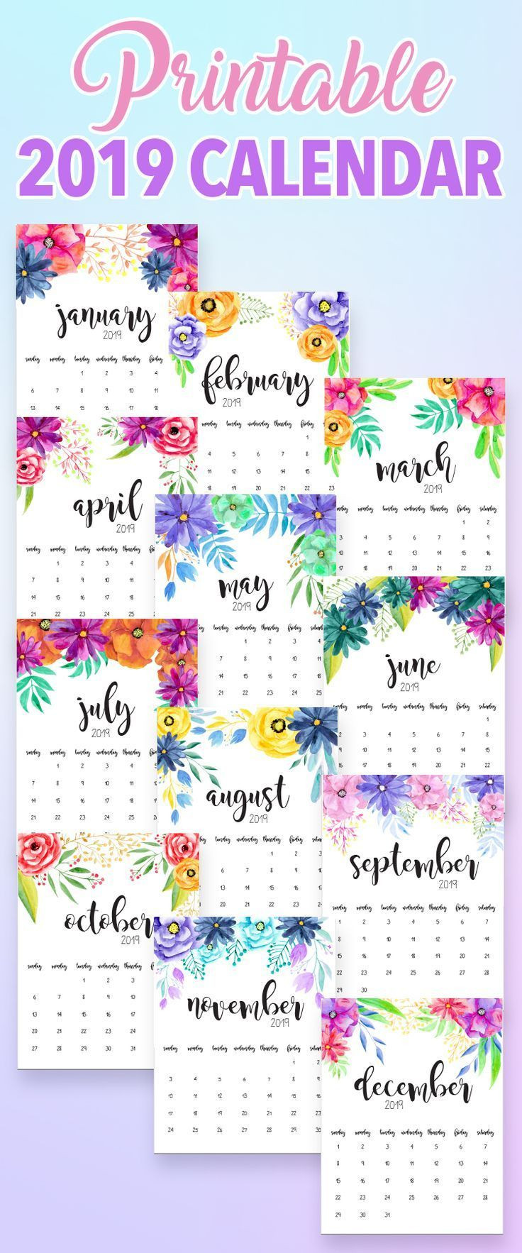 DIY Planners 2019
 2019 Printable Calendars and Planners 2019
